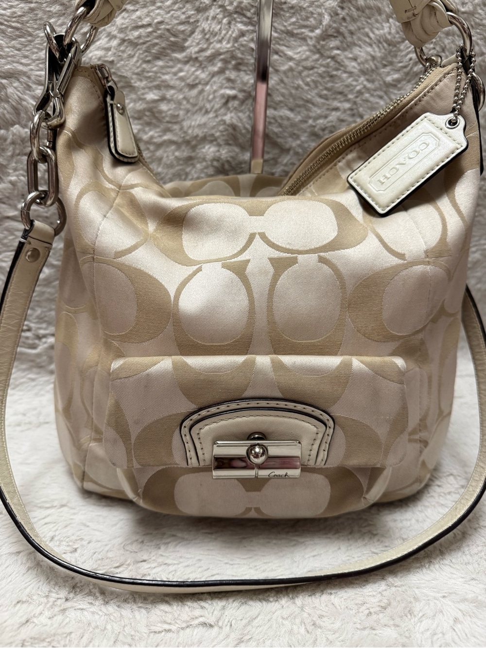 Y2K Coach Kristin Signature Sateen Hobo bag